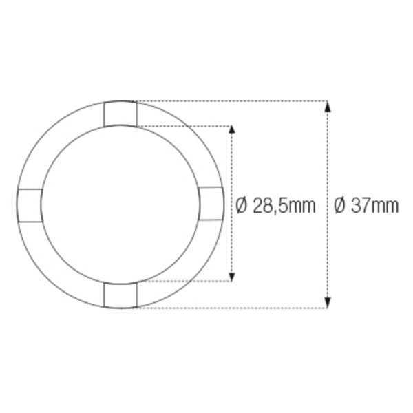 Douille à créneaux JMP pour bras oscillant/chassis Øint.28,5mm/Øext.37mm 4 crans Kawasaki