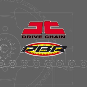 Kit chaîne JT/PBR 520X1R3 15/43 standard - couronne standard