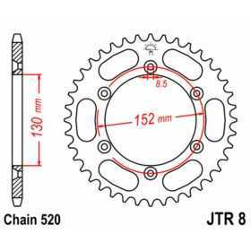 Couronne JT SPROCKETS acier standard 8 - 520