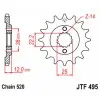 Pignon JT SPROCKETS acier standard 495 - 520