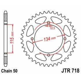 Couronne JT SPROCKETS acier standard 718 - 530