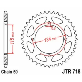 Couronne JT SPROCKETS acier standard 718 - 530