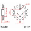 Pignon JT SPROCKETS acier standard 511 - 520