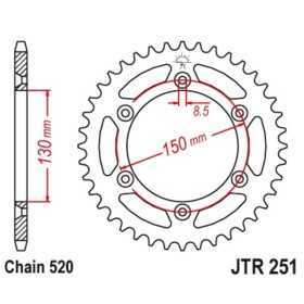 Couronne JT SPROCKETS acier anti-boue 251 - 520