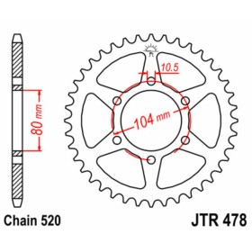 Couronne JT SPROCKETS Acier Standard - 520