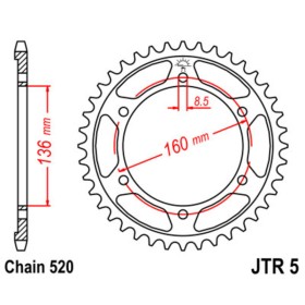 Couronne JT SPROCKETS Acier Standard - 520