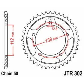 Couronne JT SPROCKETS acier standard 302 - 530
