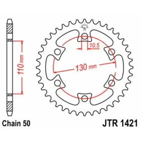 Couronne JT SPROCKETS acier standard 1421 - 530