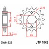 Pignon JT SPROCKETS acier standard 1042 - 520