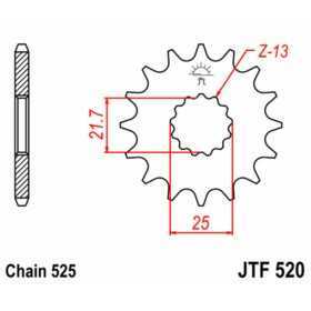 Pignon JT SPROCKETS acier standard 520 - 525