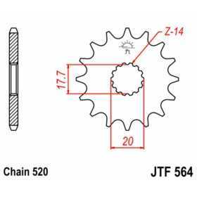 Pignon JT SPROCKETS acier standard 564 - 520