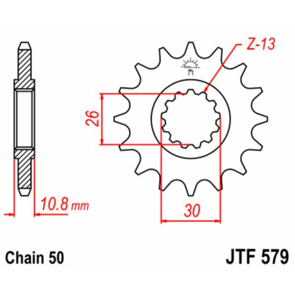 Pignon JT SPROCKETS acier standard 579 - 530
