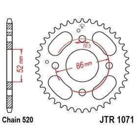 Couronne JT SPROCKETS acier standard 1071 - 520