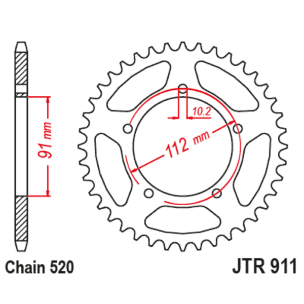Couronne JT SPROCKETS Acier Standard - 520