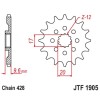 Pignon JT SPROCKETS acier standard 1905 - 428