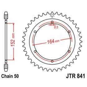 Couronne JT SPROCKETS acier standard 841 - 530