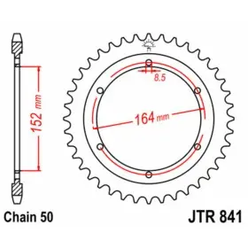 Couronne JT SPROCKETS acier standard 841 - 530