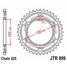 Couronne JT SPROCKETS acier standard 899 - 525