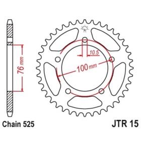 Couronne JT SPROCKETS Acier Standard - 525