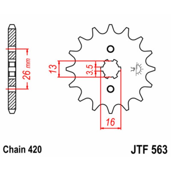 Pignon JT SPROCKETS acier standard 563 - 420