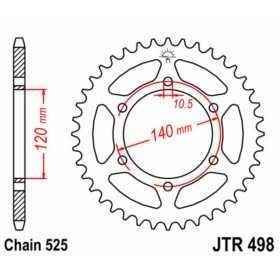 Couronne JT SPROCKETS acier standard 498 - 525