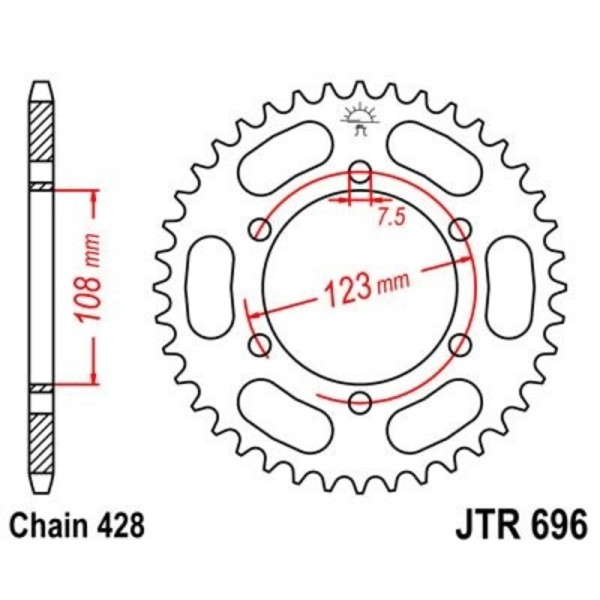 Couronne JT SPROCKETS Acier Standard - 428