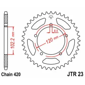 Couronne JT SPROCKETS acier standard 23 - 420