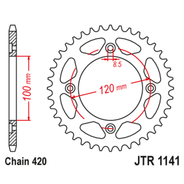 Couronne JT SPROCKETS Acier Standard - 420
