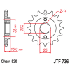 Pignon JT SPROCKETS acier anti-bruit 736 - 520
