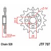 Pignon JT SPROCKETS acier standard 707 - 520