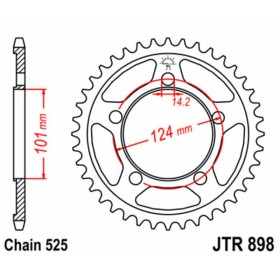 Couronne JT SPROCKETS acier standard 898 - 525