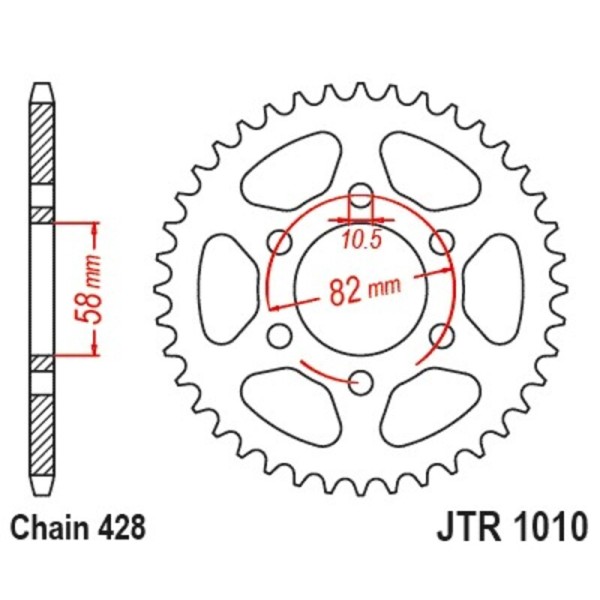 Couronne JT SPROCKETS Acier Standard - 428