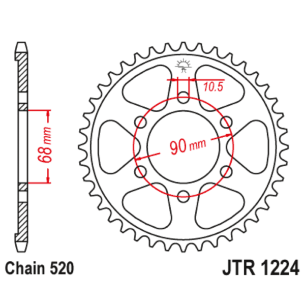 Couronne JT SPROCKETS Acier Standard - 520
