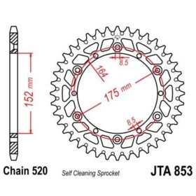 Couronne JT SPROCKETS Aluminium Standard - 520