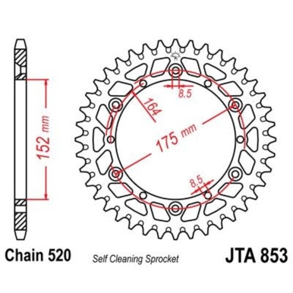 Couronne JT SPROCKETS Aluminium Standard - 520