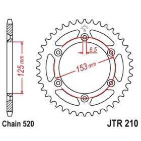 Couronne JT SPROCKETS acier standard 210 - 520