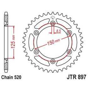 Couronne JT SPROCKETS acier standard 897 - 520