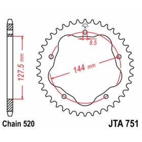 Couronne JT SPROCKETS Acier Standard - 520