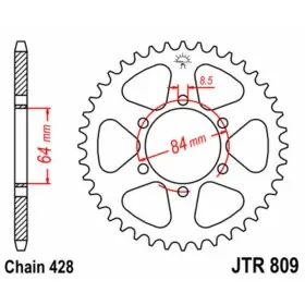 Couronne JT SPROCKETS acier standard 809 - 428