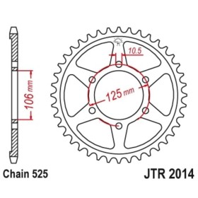 Couronne JT SPROCKETS Acier Standard - 525