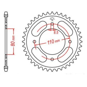 Couronne JT SPROCKETS Acier Standard - 428