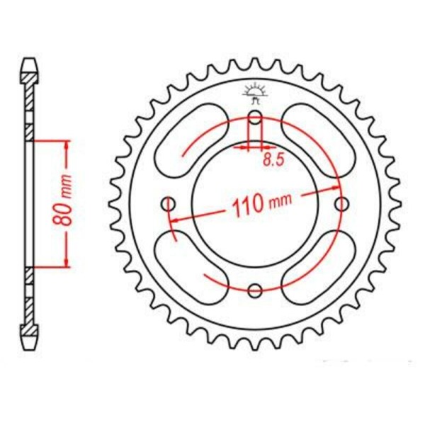 Couronne JT SPROCKETS Acier Standard - 428