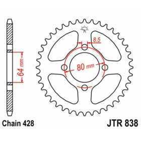 Couronne JT SPROCKETS acier standard 838 - 428