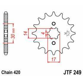 Pignon JT SPROCKETS acier standard 249 - 420