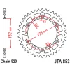 Couronne JT SPROCKETS aluminium ultra-light anti-boue 853 - 520