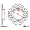 Couronne JT SPROCKETS aluminium ultra-light anti-boue 897 - 520