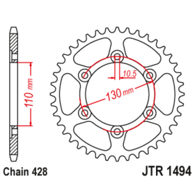 Couronne JT SPROCKETS Acier Standard - 428