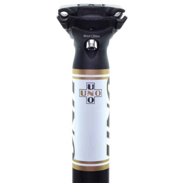 Tige de selle de vélo UNO L : 350 mm Ø31,6 Noir/blanc