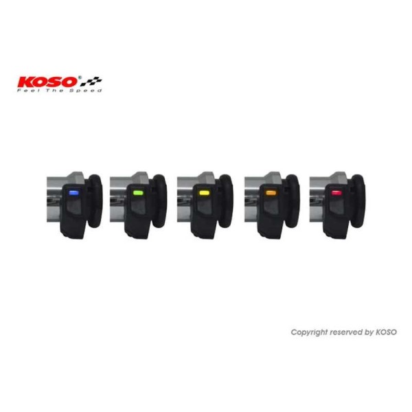 Poignées chauffantes KOSO Titan-X avec interrupteur intégré - chrome