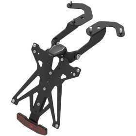 Support de plaque LIGHTECH réglable noir avec éclairage et réflecteur Yamaha T-Max